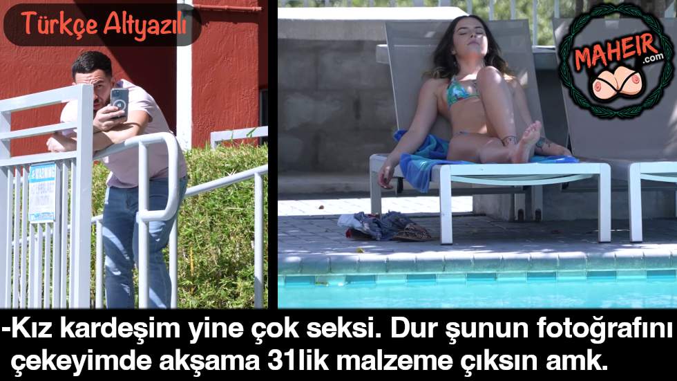 Havuz Kenarında Uzanan Kız Kardeşinin Müstehcen Fotoğraflarını Çekti